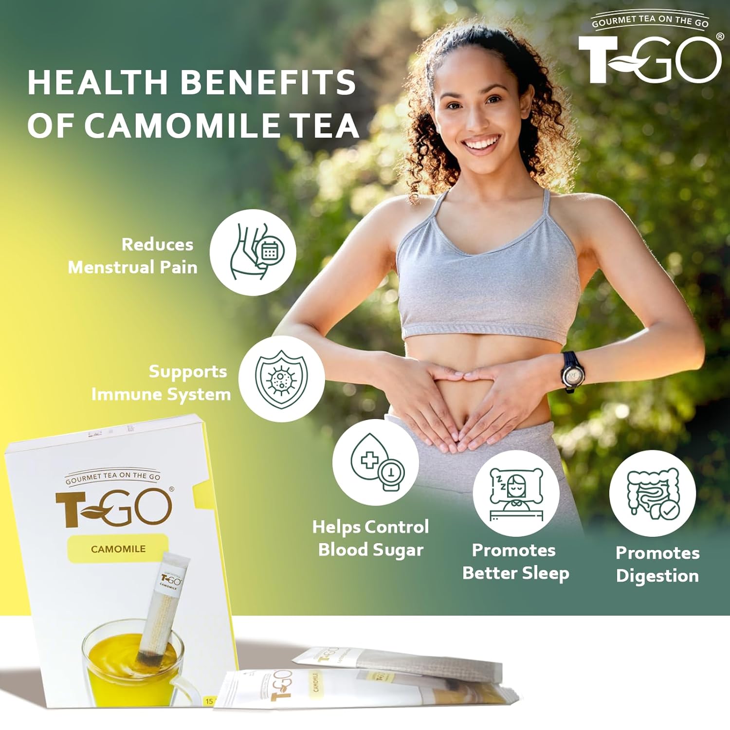 T-GO  Camomile Tea (15 Tea Bags)