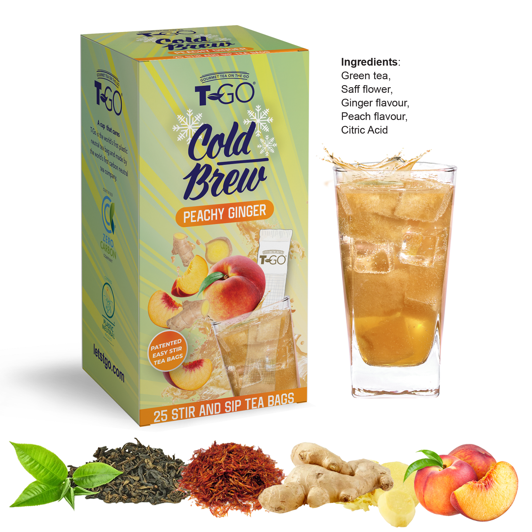 Peachy Ginger Cold Brew (25 Tea Bags)