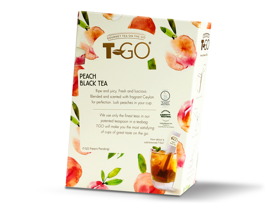 TGO Peach Black Tea Label